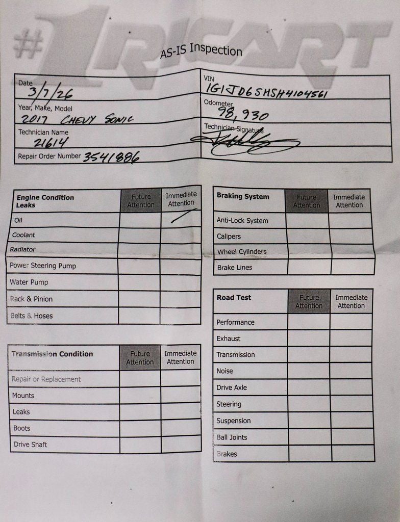 2017 Chevrolet Sonic LT