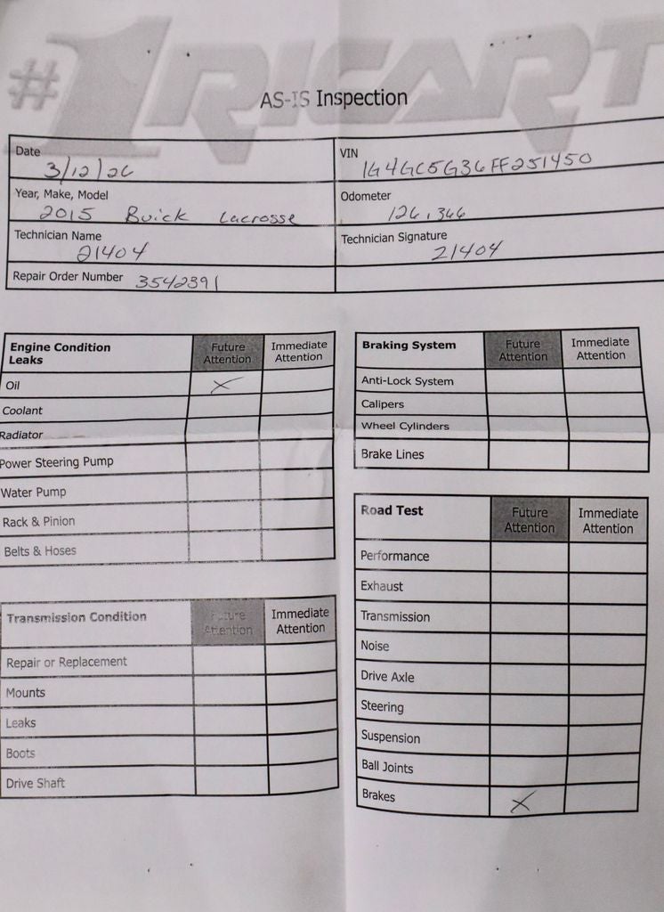 2015 Buick LaCrosse Leather