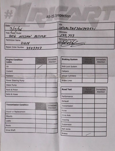 2016 Nissan Altima 2.5 S