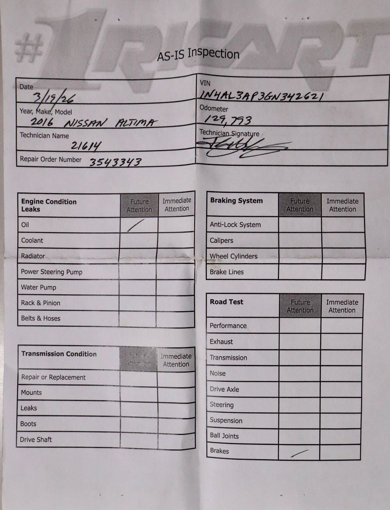 2016 Nissan Altima 2.5 S