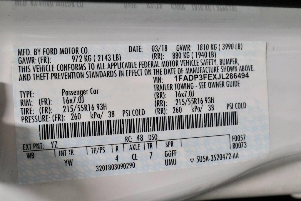 2018 Ford Focus SE Sedan