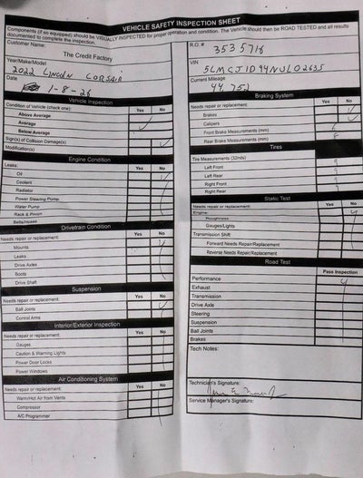 2022 Lincoln Corsair Standard AWD