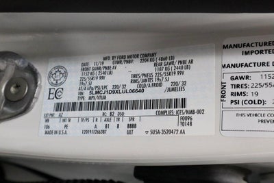 2020 Lincoln Corsair Standard