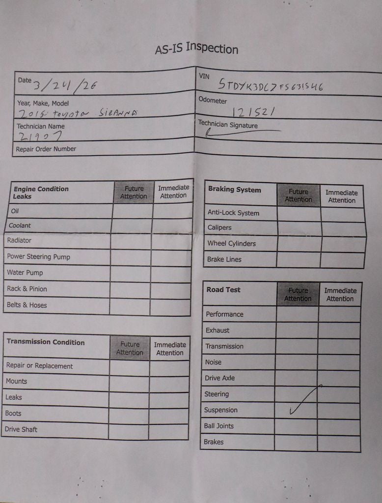 2015 Toyota Sienna XLE