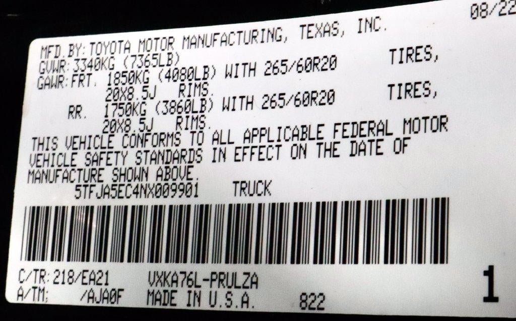 2022 Toyota Tundra 4WD Limited