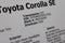 2025 Toyota Corolla SE