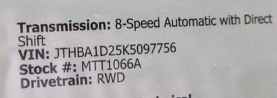 2019 Lexus IS 300 300
