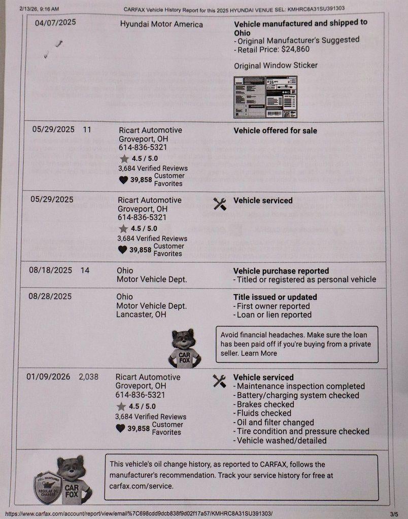 2025 Hyundai VENUE SEL